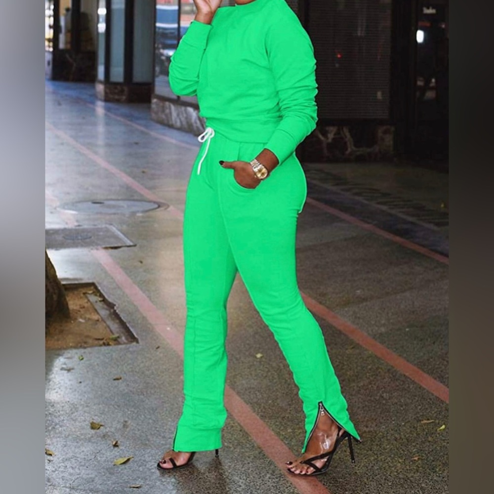 2piece Green Jogger set